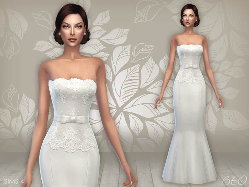 Wedding dress 03 for The Sims 4 by BEO